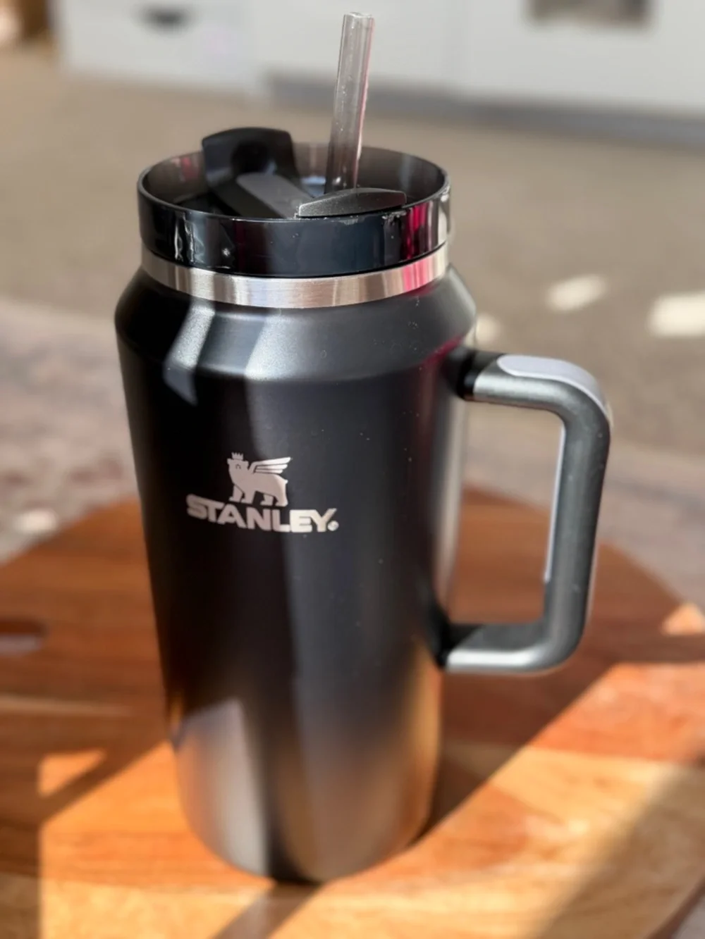 Stanley Black Vacuum Insulated Mug with Stainless Trim 64 oz - Picture 1 of 16